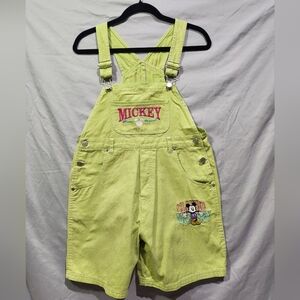 Vintage Disney Mickey Mouse Classic‎ Original Embroidered Overalls Shorts